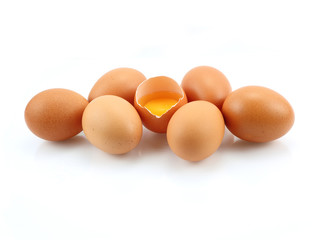 eggs isolated on white background