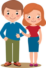 Loving couple a husband and wife