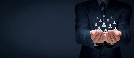 Customer or employees care concept