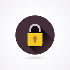 Flat icon. Padlock