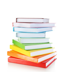 Stack of books isolated on white