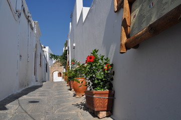 Griechisches städtchen gasse