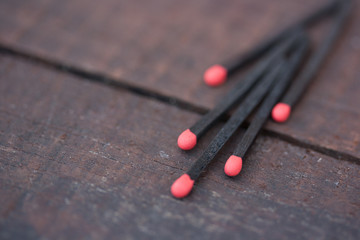 Black and red matches