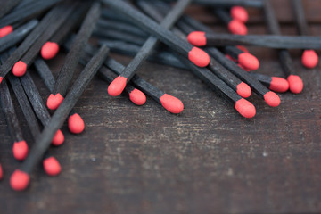 Black and red matches