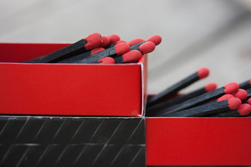 Black and red matches