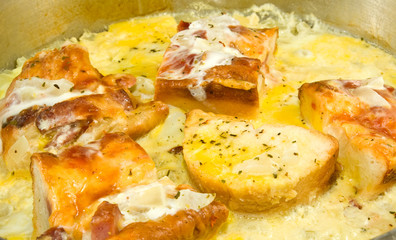  delicious buns with sausage and cheese