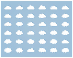 Set of cloud 