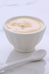 Fresh peach yogurt