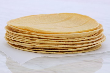 Delicious mexican corn tortillas