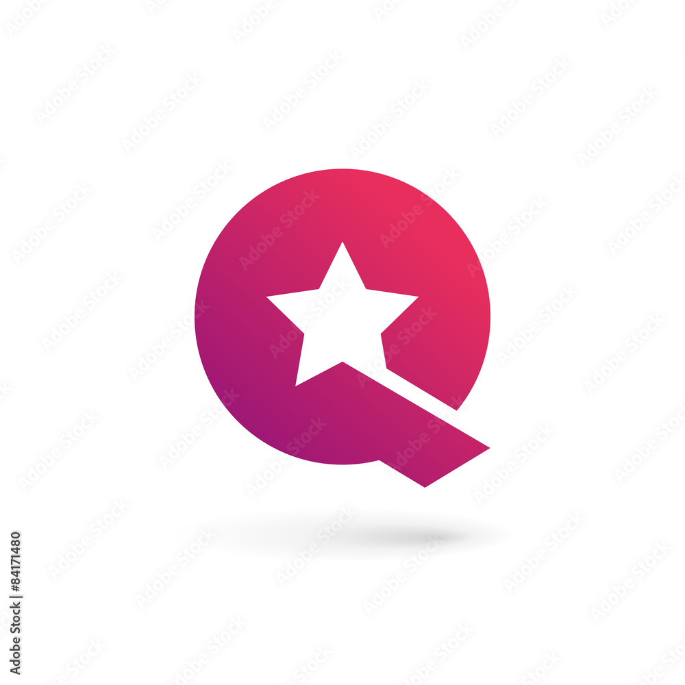 Wall mural letter q star logo icon design template elements