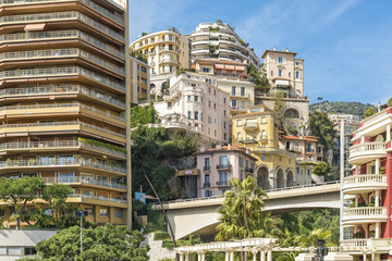 Luxury apartments built up the side of the cliff in the tax have