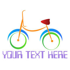 Decorative bicycle design used for cycle company logo.