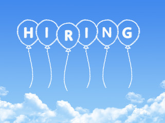 Cloud shaped as hiring Message