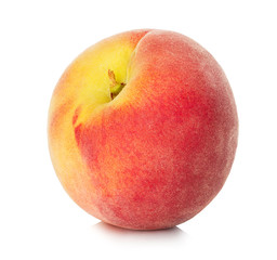 Peach isolated on white background