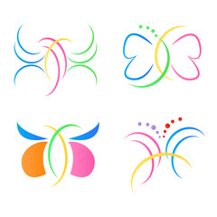 Butterfly logo design used for company logos.