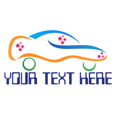 Decorative car logo design used for auto mobile service.