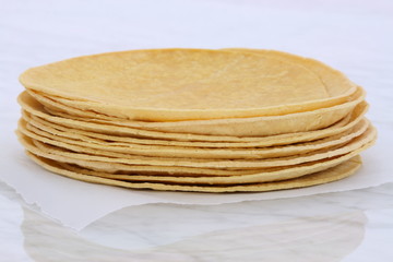 Delicious mexican corn tortillas