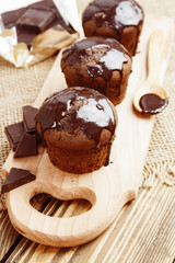 Homemade chocolate muffins