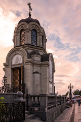 Naklejka premium Capella of Saint Nicolas in seafront, Yalta, Crimea, Russia