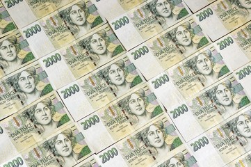 Czech money array in pattern