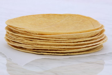 Delicious mexican corn tortillas