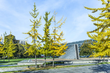 famous Invalidenpark with invaliden wall in Berlin