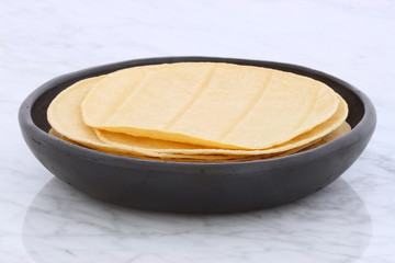 Delicious mexican corn tortillas