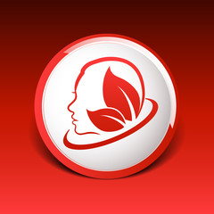 women health, beauty and treatment symbols, emblems icons.