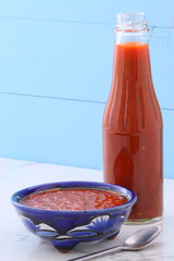 Artisan red hot chili sauce