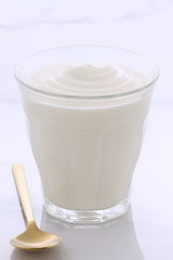 Vintage retro styling yogurt