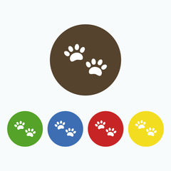 Simple icon paw tracks.
