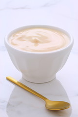 Fresh peach yogurt