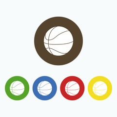 Simple icon ball for basketball.