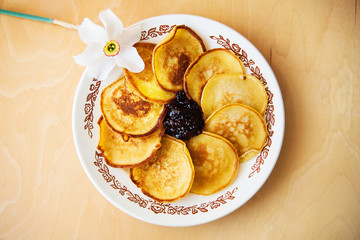 Pancakes with jam 