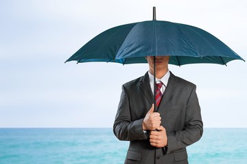 Umbrella, Rain, Men.