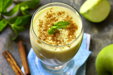 Apple smoothie with cinnamon.