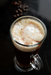 cappuccino in glass