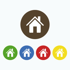 Simple home page icon in the form of the house.