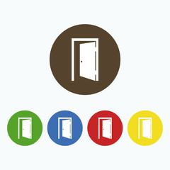 Simple icon open door.
