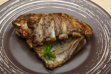 Roasted pork ribs