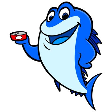 Tuna Fish holding a Can