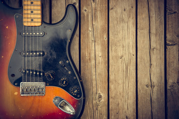 Vintage Electric Guitar Background