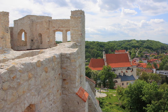 Kazimierz Dolny nad Wisłą, widok z ruin zamku.