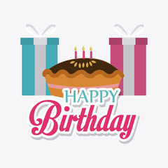 Happy birthday design.