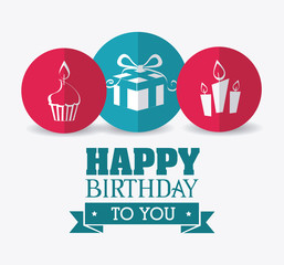 Happy birthday design.