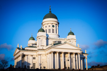 Fototapeta na wymiar Famous cathedral in Helsinki.