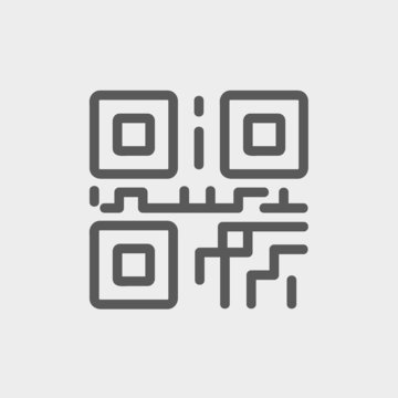 QR code thin line icon