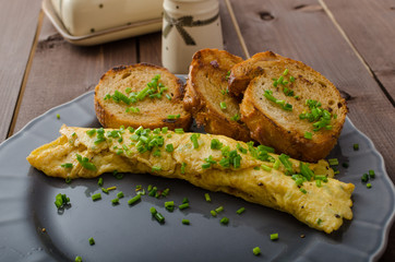 French omelette with chives