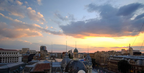 BUCHAREST, RO, MAY 28 2015 -- University Square Sunset