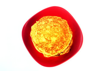 Pancake top view photo